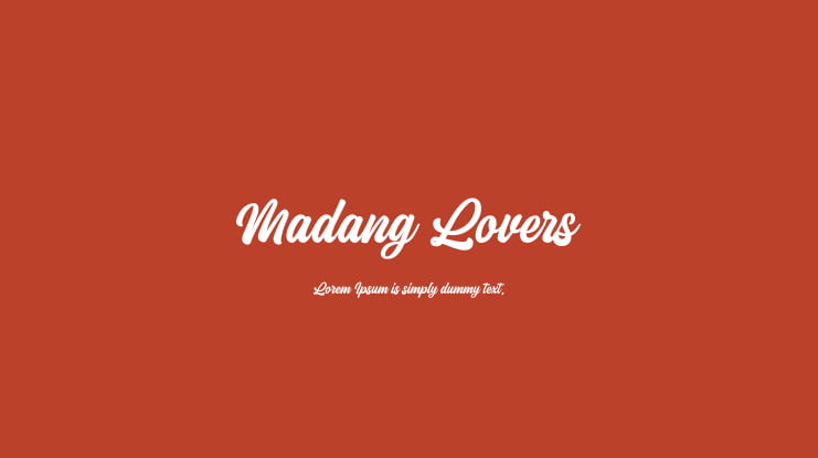 Madang Lovers Font Family