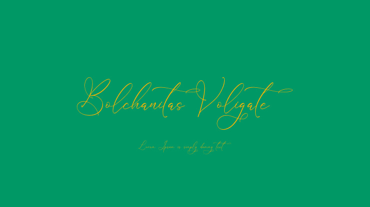 Bolchanitas Voligate Font