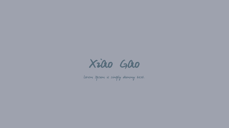 Xiao Gao Font