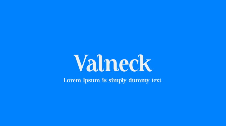 Valneck Font