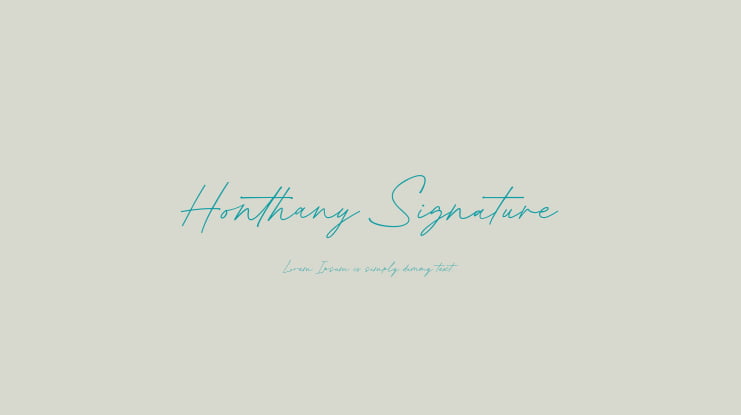 Honthany Signature Font
