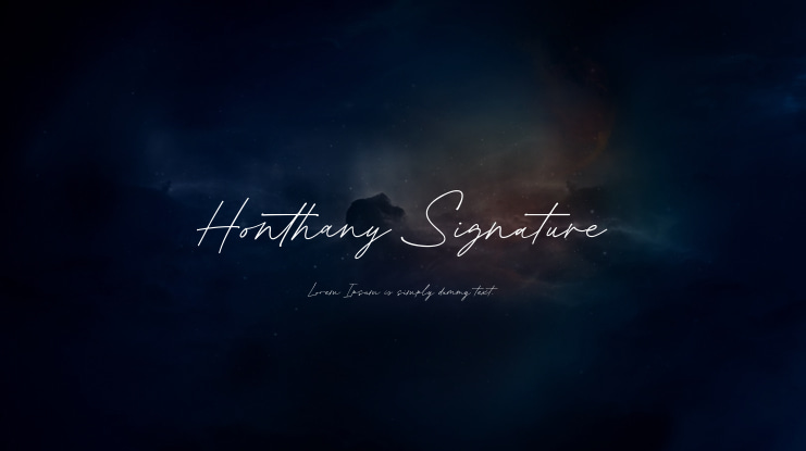 Honthany Signature Font