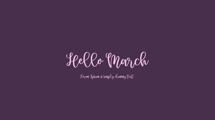 Hello March Font