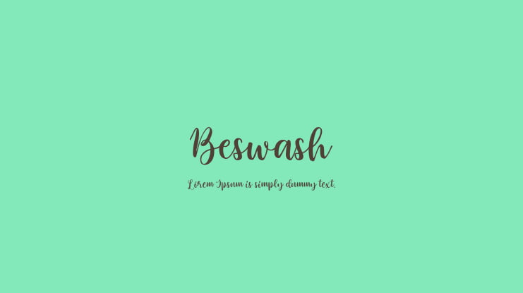 Beswash Font
