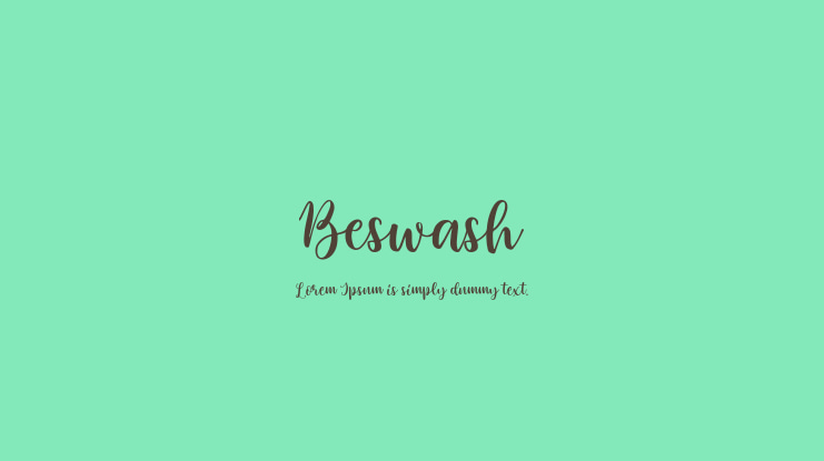 Beswash Font