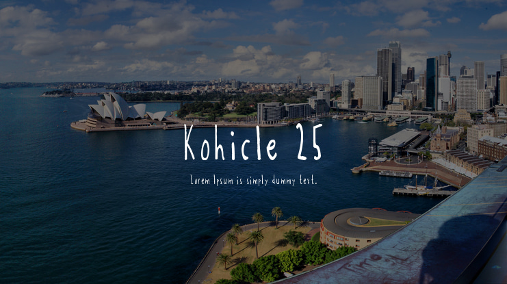 Kohicle 25 Font