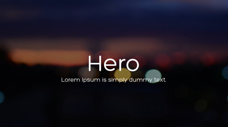 Hero Font Family