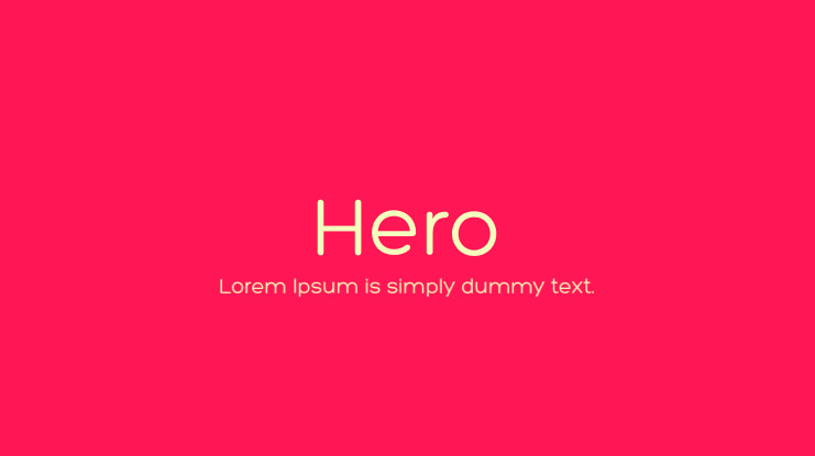 Hero Font Family