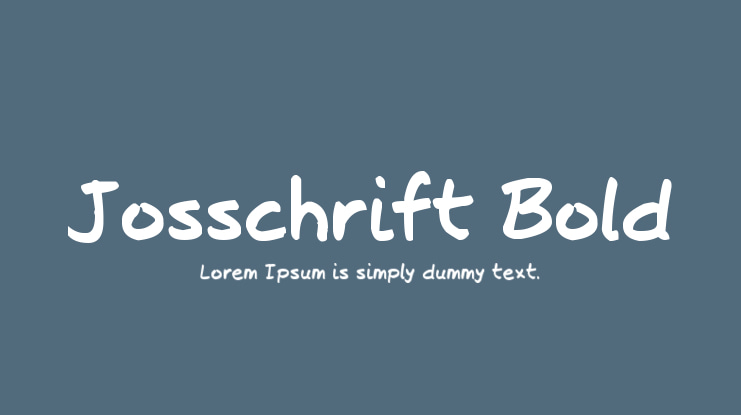 Josschrift Bold Font
