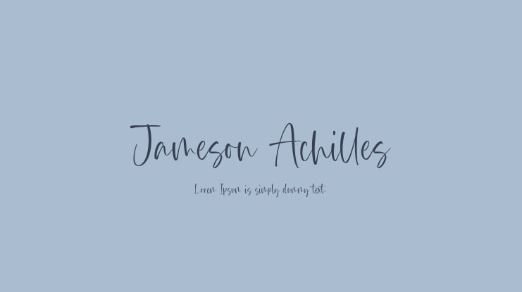 Jameson Achilles Font