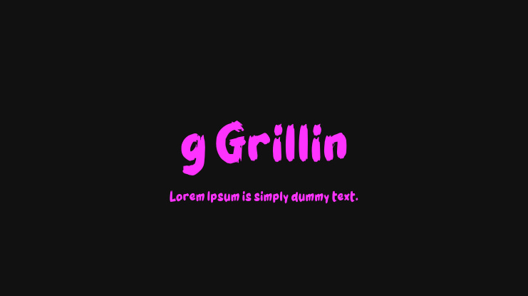 g Grillin Font
