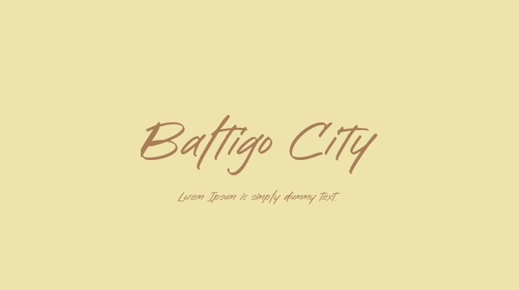 Baltigo City Font Family