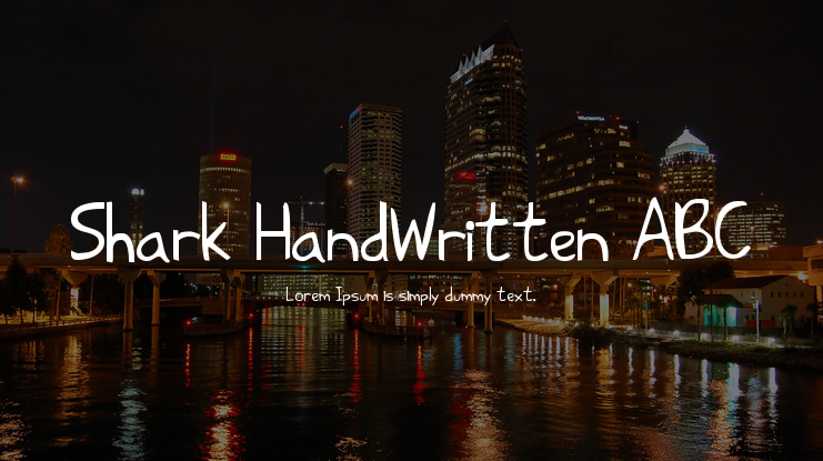 Shark HandWritten ABC Font