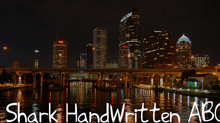 Shark HandWritten ABC Font