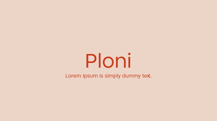 Ploni Font Family