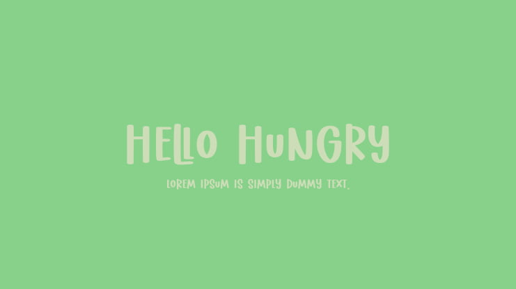 Hello Hungry Font Family