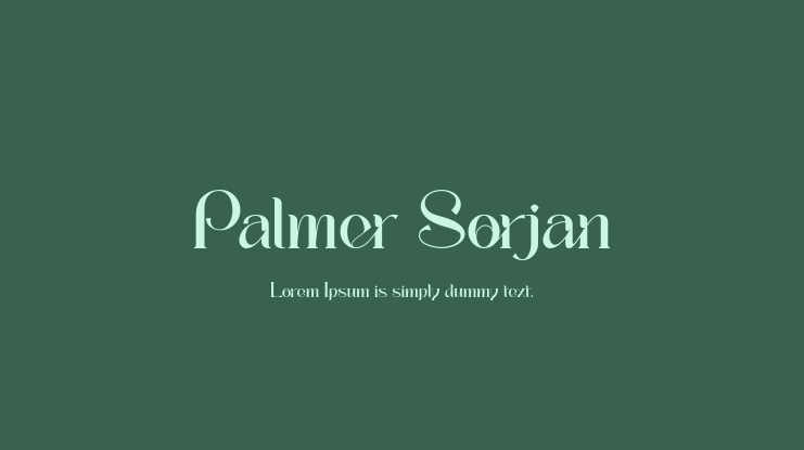 Palmer Sorjan Font
