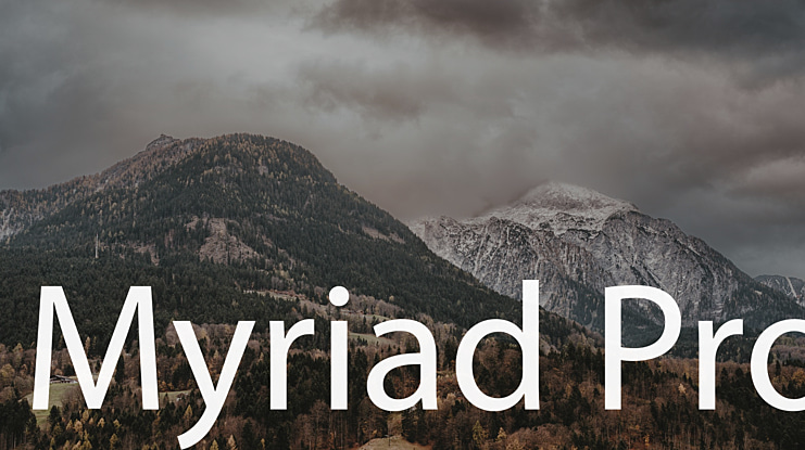 Myriad Pro Font Family