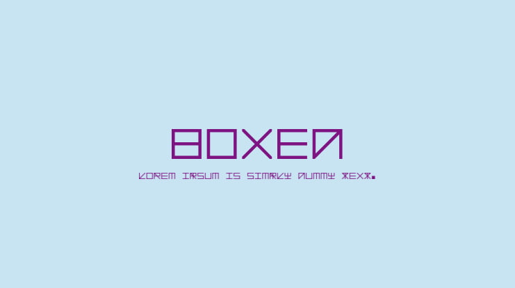 Boxed Font