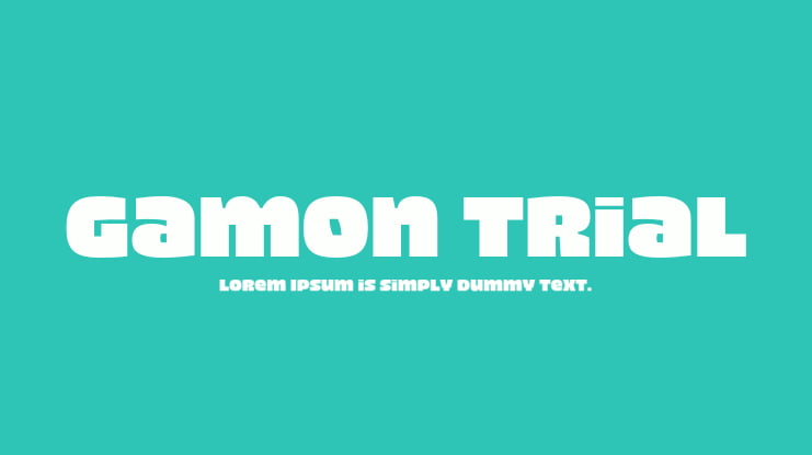 Gamon Trial Font Family