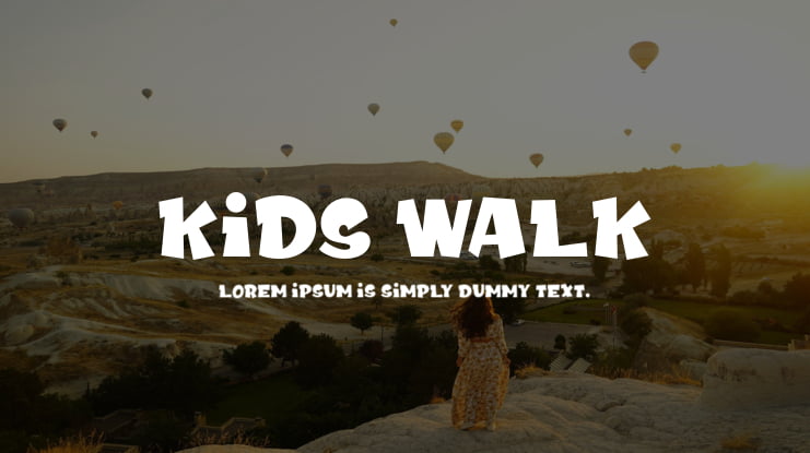 Kids Walk Font