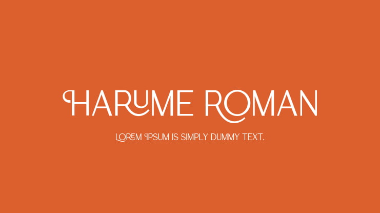 Harume Roman Font