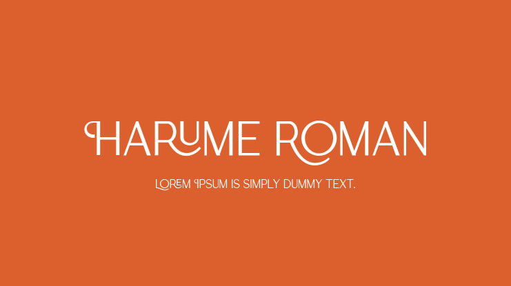 Harume Roman Font