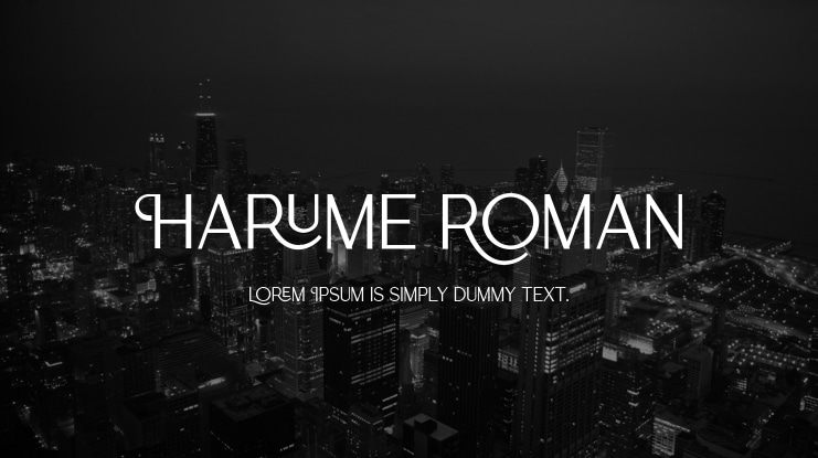 Harume Roman Font