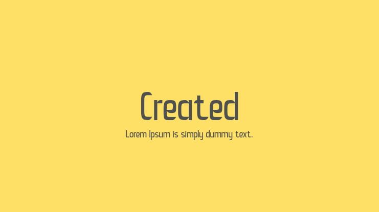 Created Font