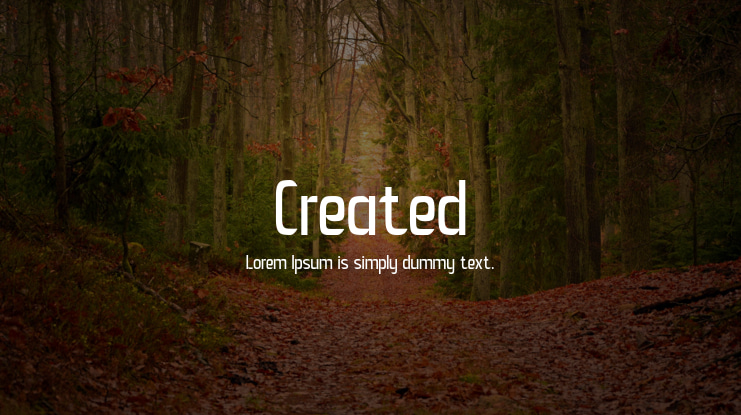 Created Font