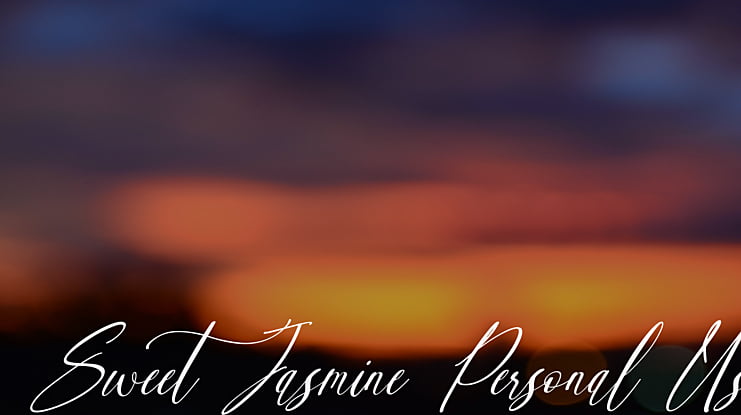 Sweet Jasmine Personal Use Font