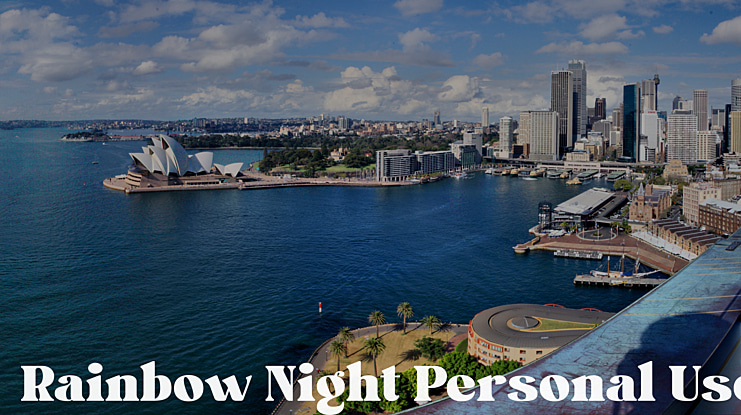 Rainbow Night Personal Use Font