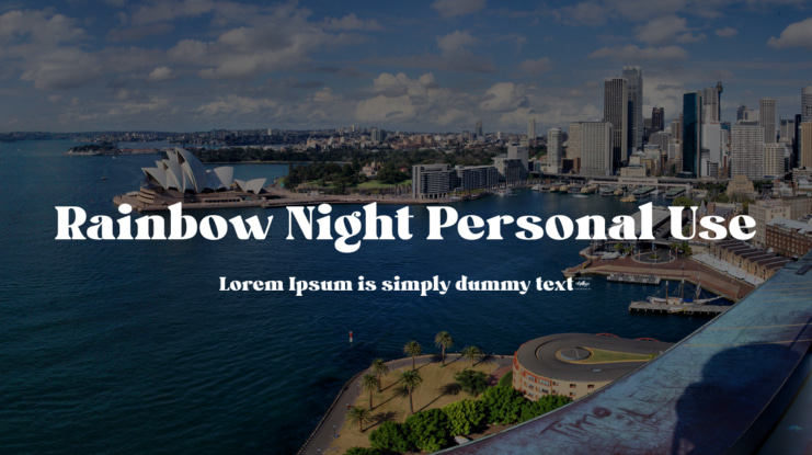 Rainbow Night Personal Use Font