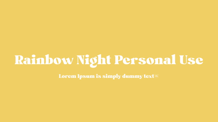 Rainbow Night Personal Use Font