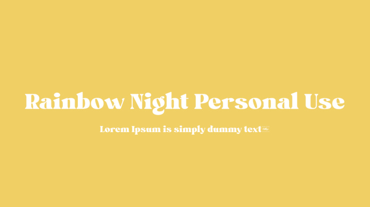 Rainbow Night Personal Use Font
