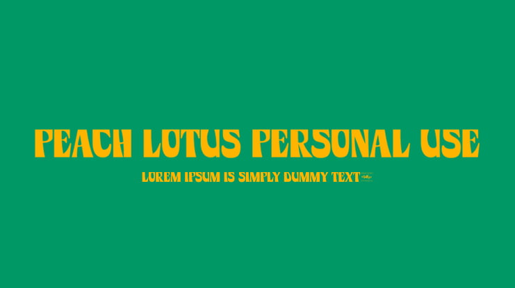 Peach Lotus Personal Use Font