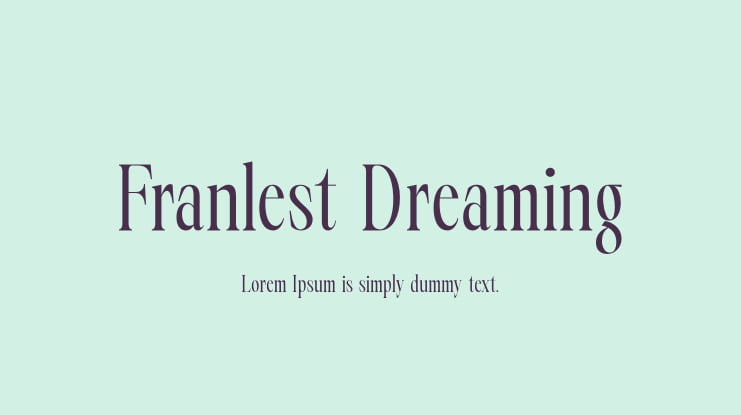 Franlest Dreaming Font