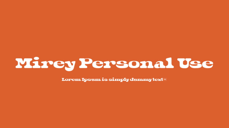 Mirey Personal Use Font