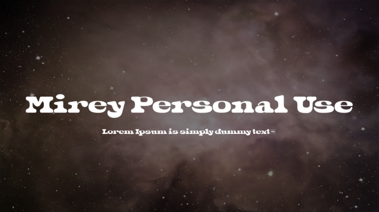 Mirey Personal Use Font