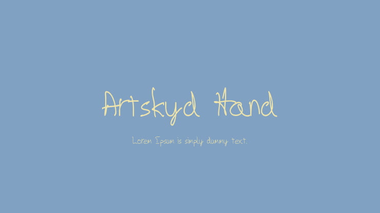 Artskyd Hand Font