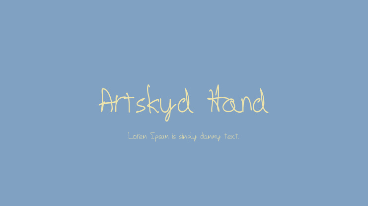 Artskyd Hand Font