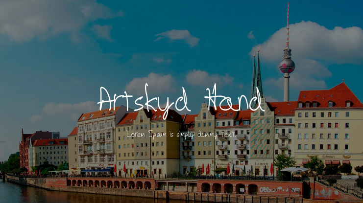 Artskyd Hand Font