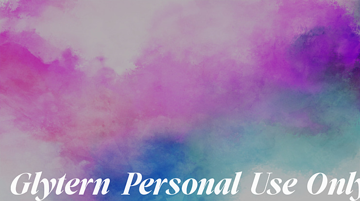 Glytern Personal Use Only Font