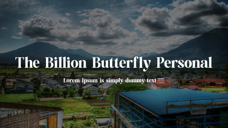The Billion Butterfly Personal Font Family
