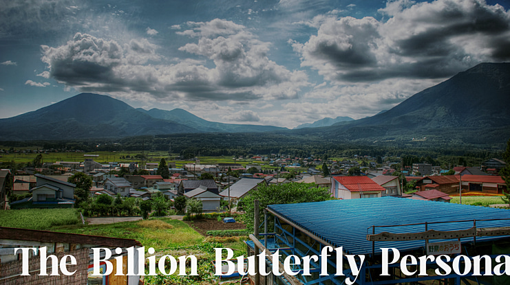 The Billion Butterfly Personal Font Family