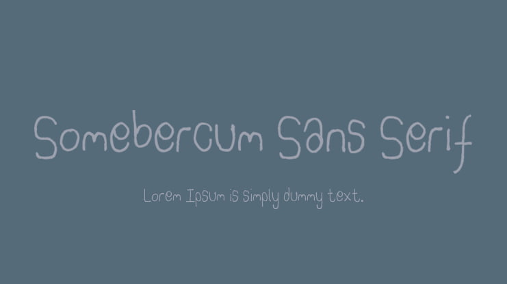 Somebercum Sans Serif Font