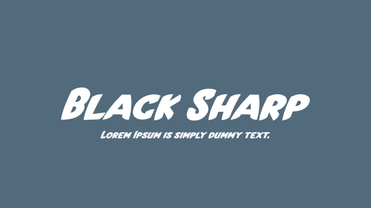 Black Sharp Font