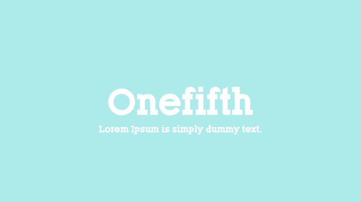 Onefifth Font