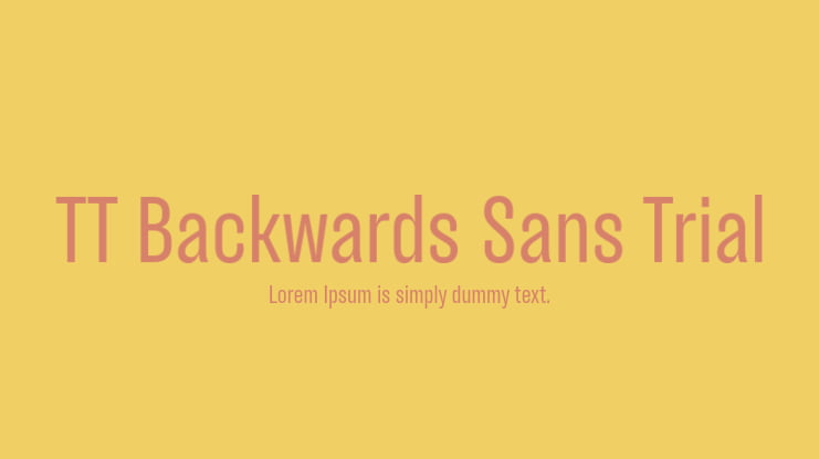 TT Backwards Sans Trial Font Family
