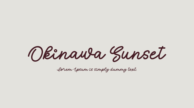 Okinawa Sunset Font